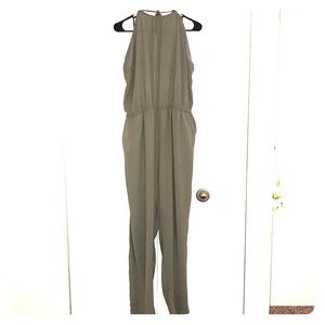 Olive green halter jumpsuit